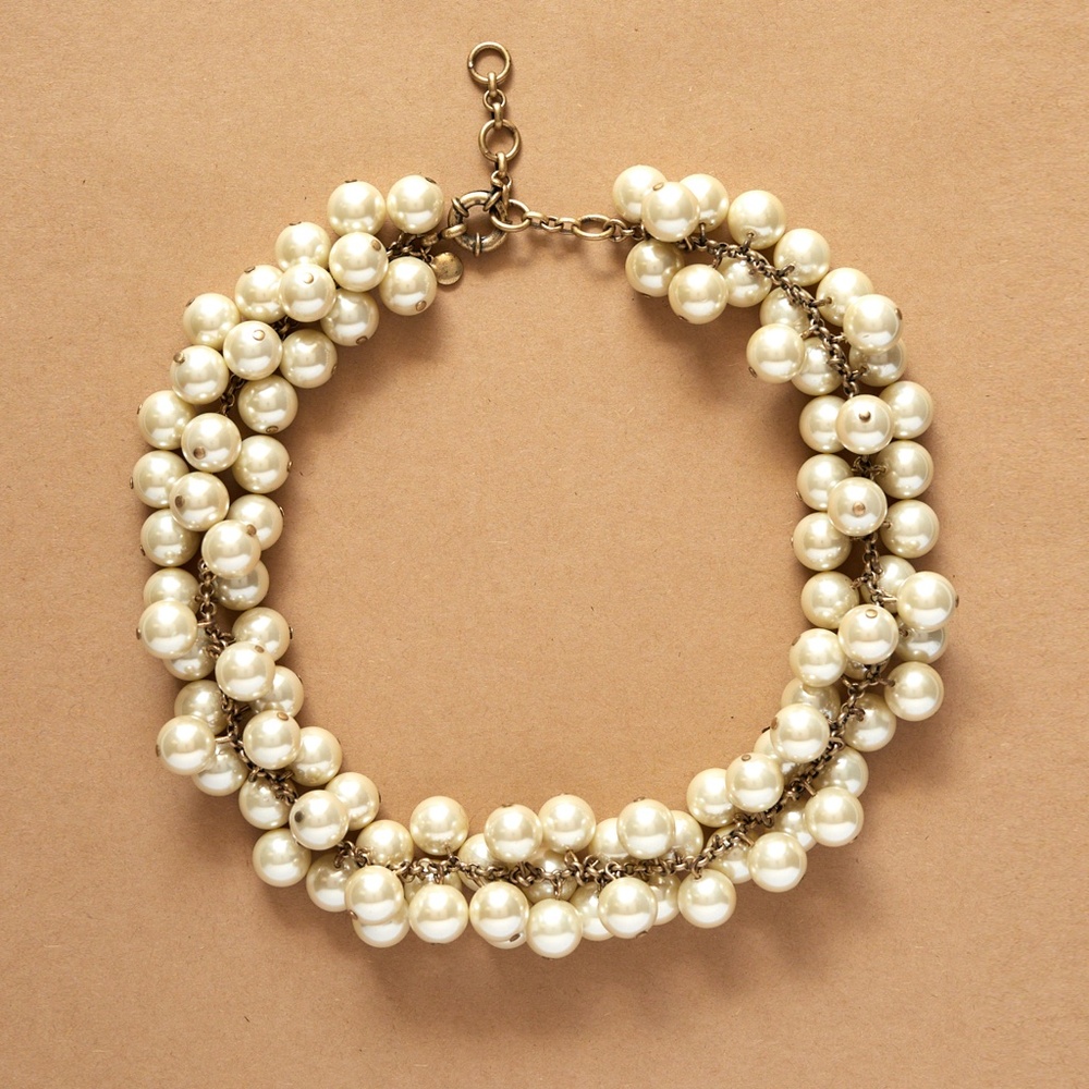 J Crew Pearl Cluster Necklace